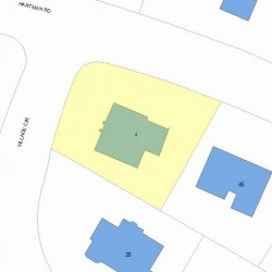 4 Village Cir, Newton MA 02459-3071 plot plan