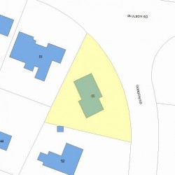 65 Gordon Rd, Newton MA 02468-1229 plot plan