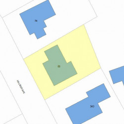 80 Hillside Ave, Newton MA  02465-2544 plot plan