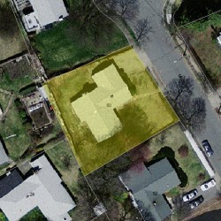 60 Mosman St, Newton MA  02465-1303 aerial view