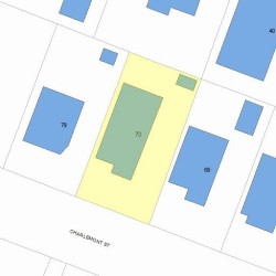 73 Charlemont St, Newton MA  02461-1909 plot plan