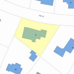 20 Fox Ln, Newton MA  02459-3024 plot plan