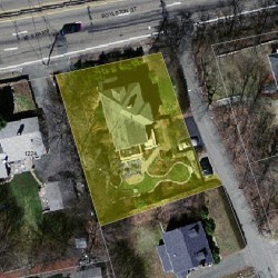 1 Rockland Pl, Newton MA 02464-1214 aerial view