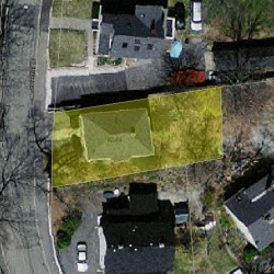 62 Cottage St, Newton MA  02464-1252 aerial view