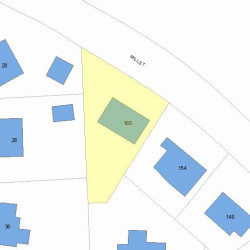 160 Mill St, Newton MA 02459-1022 plot plan