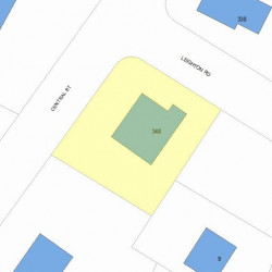 348 Central St, Newton MA  02466-2205 plot plan