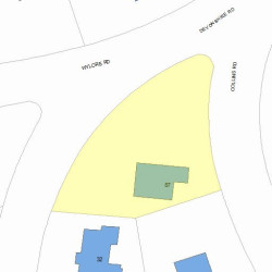 87 Collins Rd, Newton MA 02468-2209 plot plan