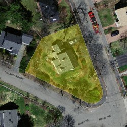 25 Wauwinet Rd, Newton MA  02465-2941 aerial view