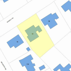 62 Wiswall Rd, Newton MA 02459-3511 plot plan