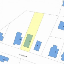 89 Gardner St, Newton MA  02458-1439 plot plan