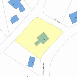 51 Hawthorne Ave, Newton MA  02466-2817 plot plan