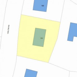 164 Carlton Rd, Newton MA  02468-1801 plot plan