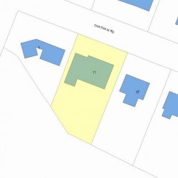 11 Chatham Rd, Newton MA 02461-1009 plot plan