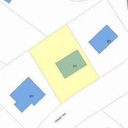 225 Dorset Rd, Newton MA  02468-1451 plot plan
