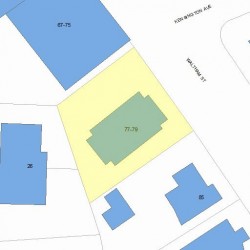 79 Waltham St, Newton MA  02465-1327 plot plan