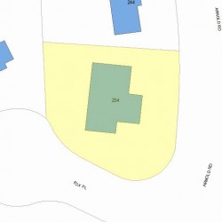 234 Arnold Rd, Newton MA  02459-3047 plot plan