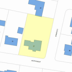37 Montrose St, Newton MA 02458-2717 plot plan