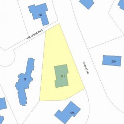 211 Hobart Rd, Newton MA 02459-1300 plot plan