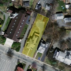 27 Ash St, Newton MA 02466-1818 aerial view