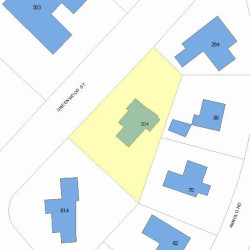 304 Greenwood St, Newton MA 02459-3059 plot plan