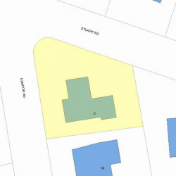 8 Exmoor Rd, Newton MA  02459-1208 plot plan
