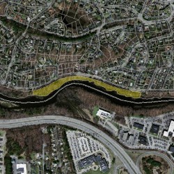 441 Quinobequin Rd, Newton MA 02468-2106 aerial view