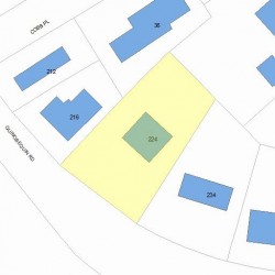 224 Quinobequin Rd, Newton MA 02468-1817 plot plan