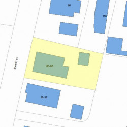88 Jewett St, Newton MA 02458-1524 plot plan