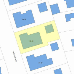 82 Withington Rd, Newton MA 02460-2040 plot plan