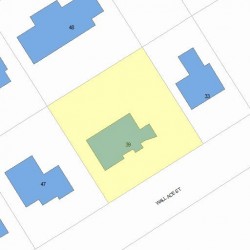 39 Wallace St, Newton MA 02461-1921 plot plan