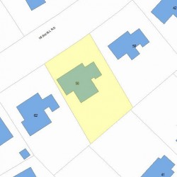 56 Wiswall Rd, Newton MA 02459-3511 plot plan