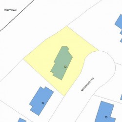 82 Kingswood Rd, Newton MA 02466-1013 plot plan
