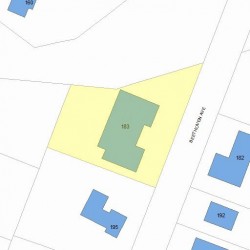 183 Beethoven Ave, Newton MA 02468-1731 plot plan
