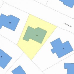 71 Cynthia Rd, Newton MA 02459-2836 plot plan