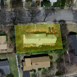 22 Warren Rd, Newton MA 02468-1223 aerial view