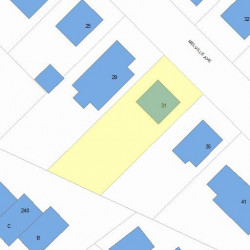 31 Melville Ave, Newton MA  02460-1223 plot plan