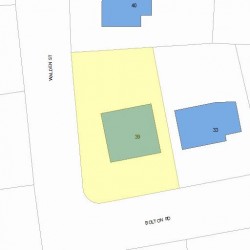 39 Bolton Rd, Newton MA 02460-2130 plot plan