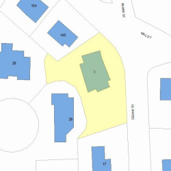 3 Cedar St, Newton MA  02459-1142 plot plan