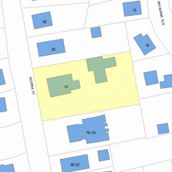 68 Bourne St, Newton MA 02466-1722 plot plan