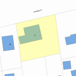 22 Bowers St, Newton MA 02460-1903 plot plan