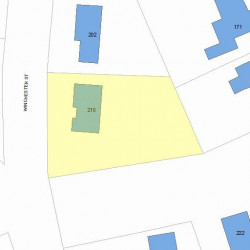 210 Winchester St, Newton MA 02461-2034 plot plan