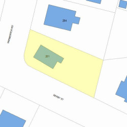 201 Derby St, Newton MA 02465-1526 plot plan