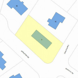 9 Appleton Cir, Newton MA  02459-3305 plot plan