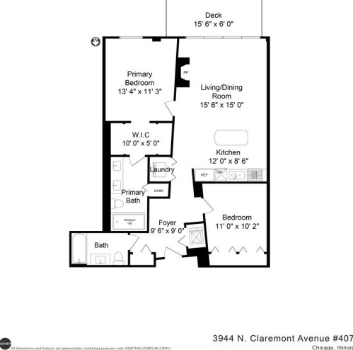 3944 Claremont Ave, Chicago IL  60618-3843 exterior