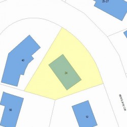 24 Bencliffe Cir, Newton MA 02466-1101 plot plan