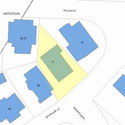 37 Jefferson St, Newton MA  02458-1742 plot plan