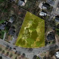 387 Wolcott St, Newton MA  02466-1521 aerial view