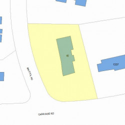 40 Bristol Rd, Newton MA  02465-2903 plot plan