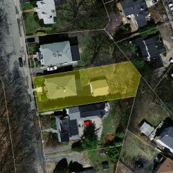 76 Circuit Ave, Newton MA 02461-1603 aerial view