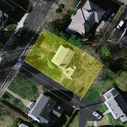 106 Glen Ave, Newton MA  02459-2080 aerial view